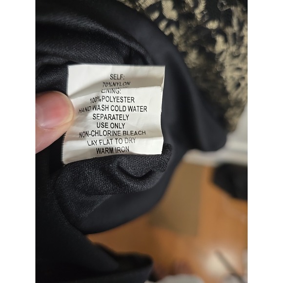 Rabbit Rabbit Rabbit Designs Women's 10 Black‎ Gold Lace Sleeveless Sheath Lined - Picture 11 of 11